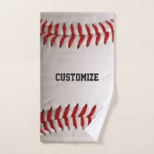 Couture Baseball Softball Texte Personnalisé (Serviette à main)