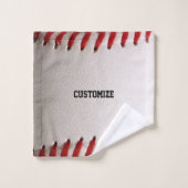 Couture Baseball Softball Texte Personnalisé (Gant de toilette)
