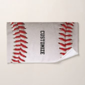 Couture Baseball Softball Texte Personnalisé (Serviette à main)