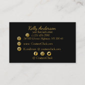 Couture Chick Lash studio goudtexturen Business Visitekaartje (Achterkant)