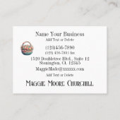 Couture, Crochet, Carte de visite de couchage (Dos)