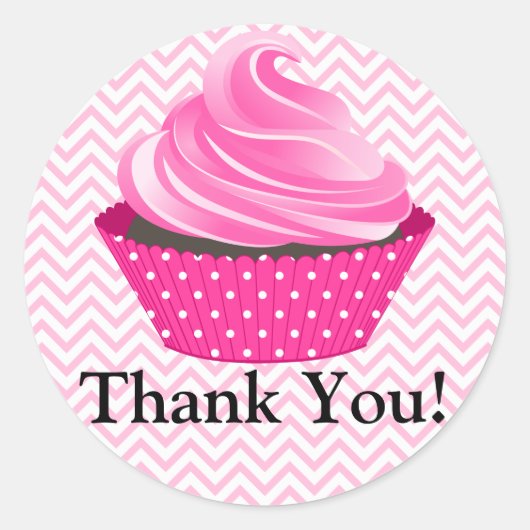 Couture Cupcake bakkerij dank u Ronde Sticker (Voorkant)