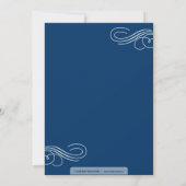 Couture Elegance Bridal Shower Invitation - Navy (Dos)