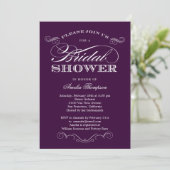 Couture Elegance Bridal Shower Invitation - Purple (Debout devant)
