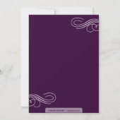 Couture Elegance Bridal Shower Invitation - Purple (Dos)