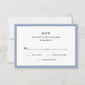 Couture élégante | Dusty Blue Wedding RSVP (Devant)