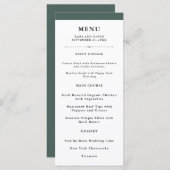 Couture élégante | Menu Mariage vert riche (Devant / Derrière)