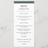 Couture élégante | Menu Mariage vert riche (Devant)