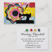 Couture / Fabriqué à la main par - Carte d'affaire (Devant / Derrière)