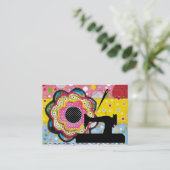 Couture / Fabriqué à la main par - Carte d'affaire (Debout devant)