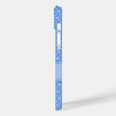 Couture geïnspireerd op naam blauw gepatterd Case-Mate iPhone case (Achterkant / Links)