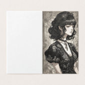 Couture gothique LBD Little Black Robe Blank (Outside Unfolded)