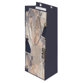 Couture Illustration Swag Bag Wijn Cadeautas (Achterkant Gekanteld)