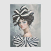 Couture Inspired Fashion Portrait EV1L Decoupage Tissuepapier (Voorkant)