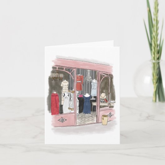 Couture op de vlooienmarkt van Parijs - Notecard Kaart (Voorkant)