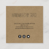 Couture rustique | Needle Kraft Carré Carte de vis (Dos)