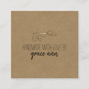 Couture rustique   Needle Kraft Carré Carte de vis