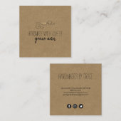 Couture rustique | Needle Kraft Carré Carte de vis (Devant / Derrière)