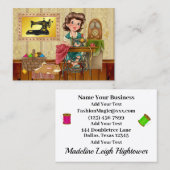 Couture / Seamstress / Carte de visite de mode (Devant / Derrière)