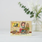 Couture / Seamstress / Carte de visite de mode (Debout devant)