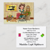 Couture / Seamstress / Carte de visite de mode (Devant / Derrière)