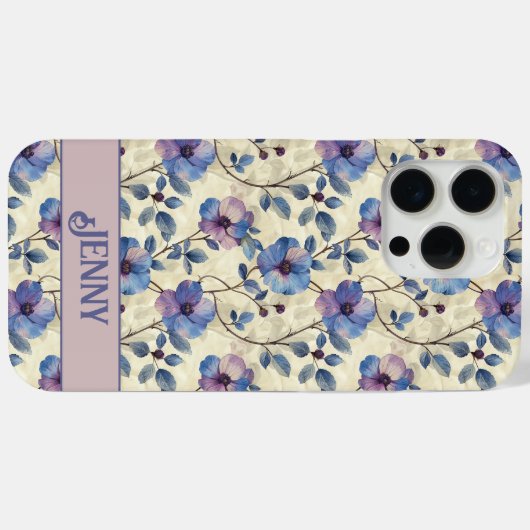 Couvercle coque iphone bleu et rose (Verso (horizontal))