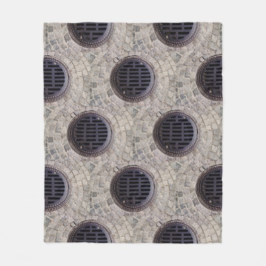 Couvercle de trou et couverture en toison pavée (Devant)