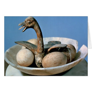 Couvercle d'un pot d'albâtre décoré d'un oiseau