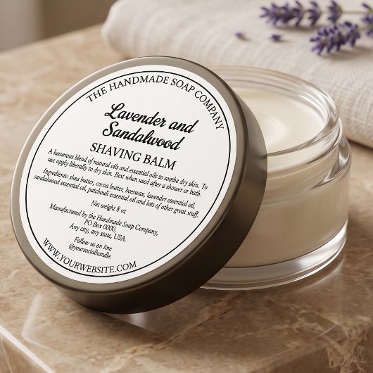 Couvercle Simple de Pot de Cosmétiques Étiquette B