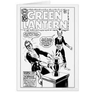 Couvercle vert et Sinestro, noir et blanc
