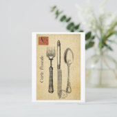 Couverts - Carte postale Vintage (Debout devant)
