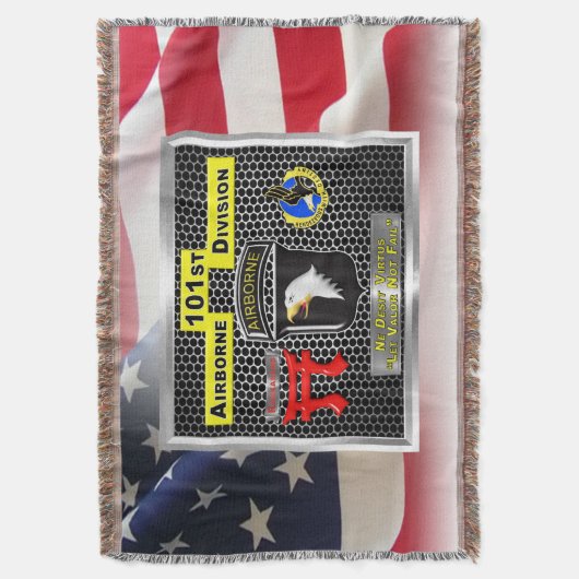 Couverture 101e division aéroportée Drapeau sur mesure (devant Vertical)