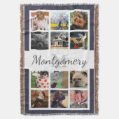 Couverture 12 Photos Carrés Nom de famille et monogramme (devant Vertical)