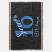 Couverture 16 ans | Aquarelle bleue et Faux Parties scintilla (devant Vertical)