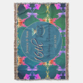 Couverture 16th Anniversary Wax, Statice Flower Throw Blanket (devant Vertical)