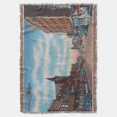 Couverture 1930 Michigan Main Street Throw Blanket (devant Vertical)