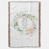 Couverture 25e anniversaire du Mariage d'argent Floral Garlan (devant Vertical)