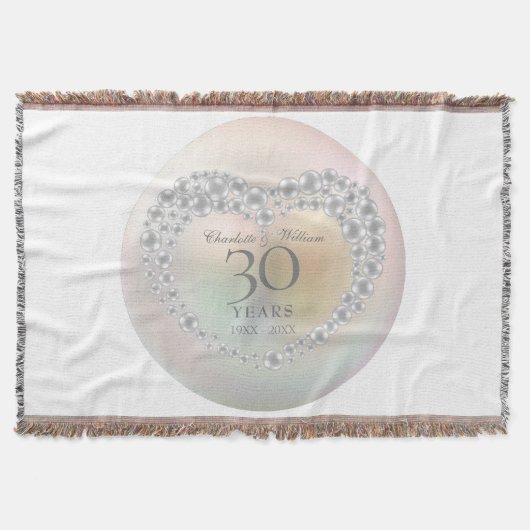 Couverture 30e Anniversaire de Mariage Chic Perle Cœur (Devant)