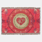 Couverture 40th Ruby Anniversary Throw Blanket (Devant)