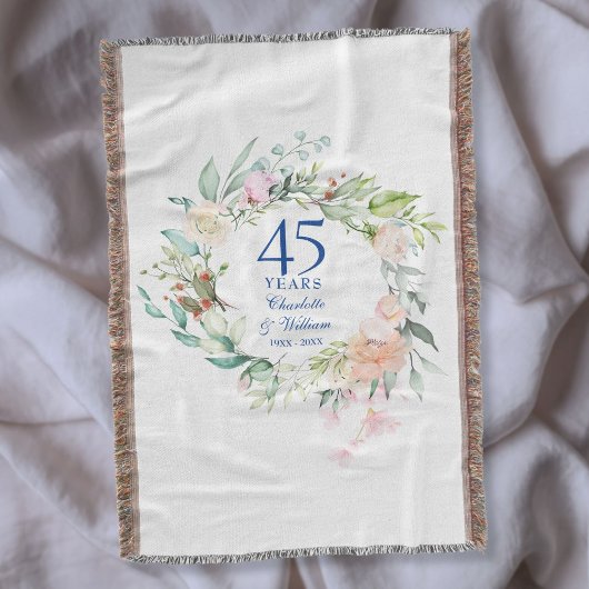 Couverture 45e 65e anniversaire du Mariage Garland floral