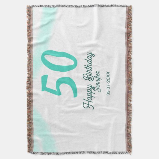 Couverture 50e anniversaire ajouter nom date année vert paste (devant Vertical)