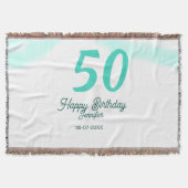 Couverture 50e anniversaire ajouter nom date année vert paste (Devant)