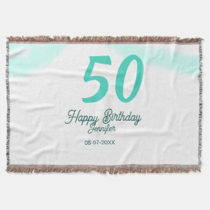 Couverture 50e anniversaire ajouter nom date année vert paste