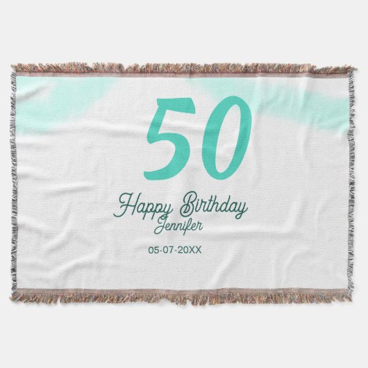 Couverture 50e anniversaire ajouter nom date année vert paste (Devant)