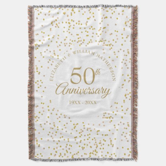 Couverture 50e Anniversaire de Mariage d'or Confetti (devant Vertical)