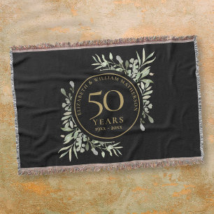 Couverture 50e anniversaire de mariage feuille de verdure noi