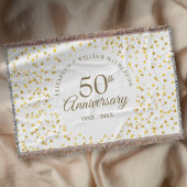 Couverture 50e anniversaire de Mariage Gold Love Hearts Confe