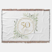 Couverture 50e anniversaire Mariage Verdure dorée Aquarelle (Devant)
