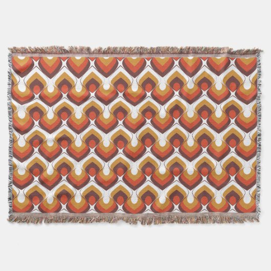 Couverture 70s Bold Retro Modern Motif in Orange & Brown (Devant)