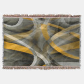 Couverture 80 Mustard rétro Jaune et gris Abstrait Cu (Devant)